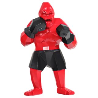 Statue de gorille en tenue de boxe
