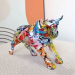 Image d'une state de taureau pop art