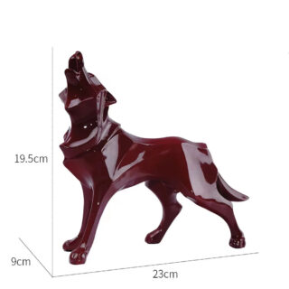 Statue de loup hurlant