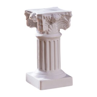 Socle pour statue blanc avec chapiteau travaillé