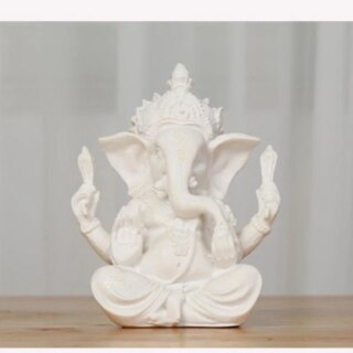 Statue de Ganesh blanc ou beige