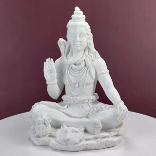 Statue de Shiva blanche