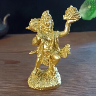 Statue indienne dorée du dieu Hanuman