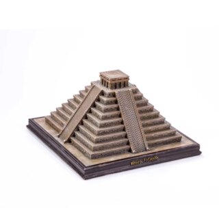 Statue d'une pyramide maya marron